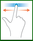Use finger/stylus to move the bucket.
